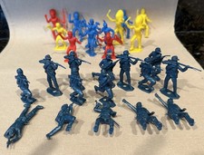 Vintage MPC, Plastic Union soldiers and Indians and One White Horse