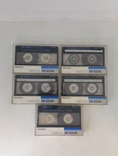 Lotto 5x SONY HF-ES 90 1986 musicassette vergini cassette tape vintage