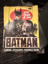 1989 BATMAN Card Box 2nd Series  27 Unopened Wax Packs - Jack Nicholson as JOKER