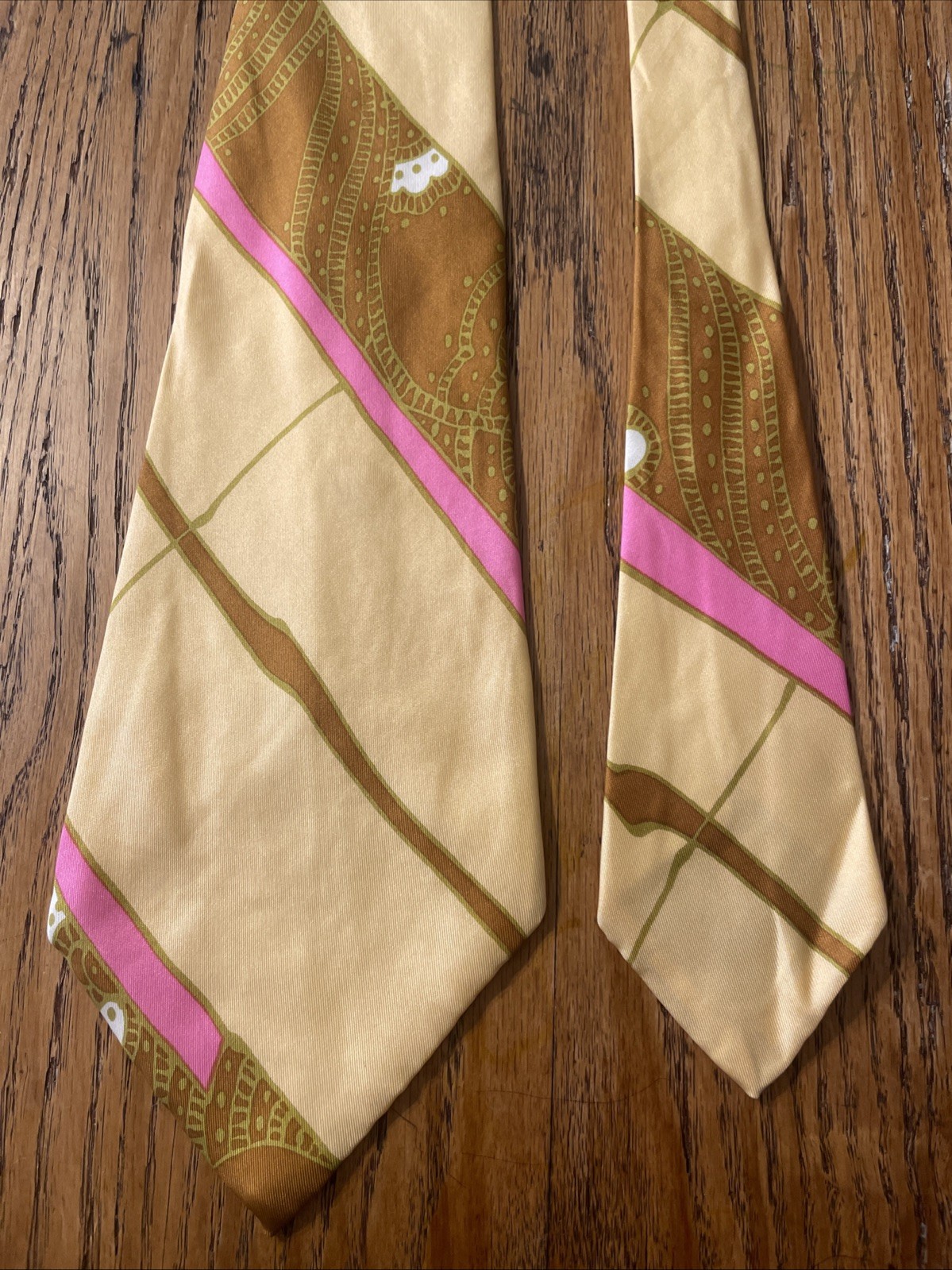 Vintage 60s 70s Mark Heister Extra Wide Silk Tie Retro Mod Disco Floral USA Made