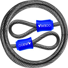Heavy Duty Security Cable Lock with Loops 1/2 Inch Braided Steel 4FT 6FT 8FT