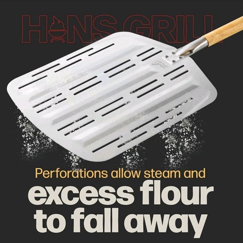 Hans Grill Pizza Peel PRO | Hecho para pizza XL 12 pulgadas + | Restaurante profesional - Imagen 5 de 11