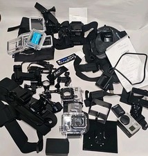 GOPRO HERO3 SILVER CAMERA ACCESSORIES LOT - Housing Attachments , Brackets