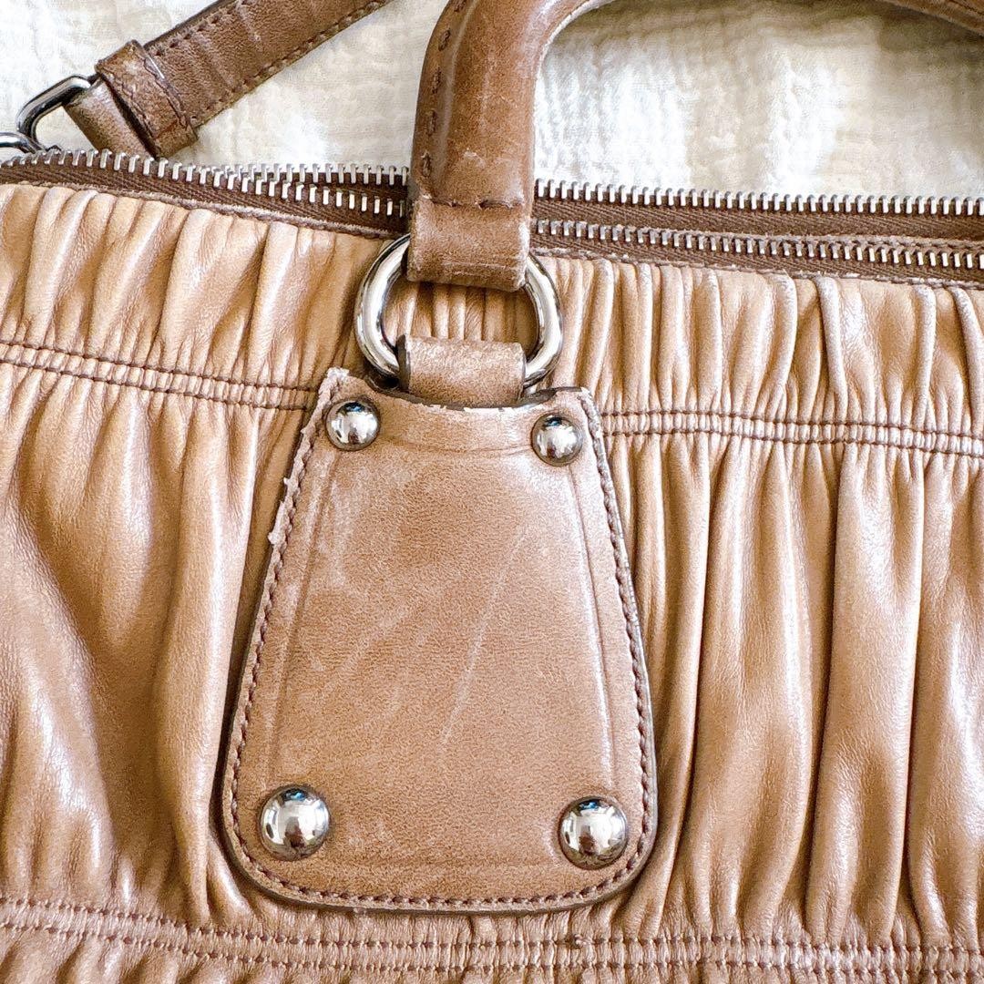 PRADA Brown Leather Shoulder Bag thumbnail 7
