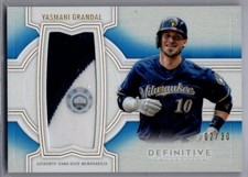 2020 Topps Definitive Baseball Jumbo Relic Yasmani Grandal PATCH BREWERS 2/30
