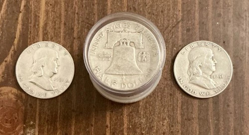 New ListingPre 1965 Franklin Half Dollars Roll (20 Coins)