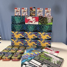 Pok mon TCG Bulk Lot of 48 Empty ETBs, Booster Bundles, Tins, Player Guides