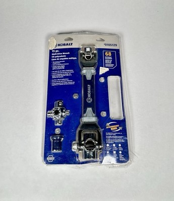 Kobalt 15 Pc Multi-Drive Wrench Set #0105129 New Damaged Package