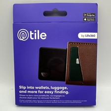 TILE BY LIFE 360 SLIM WALLET FINDER BLUETOOTH LUGGAGE TRACKER ITEM LOCATOR TAGS
