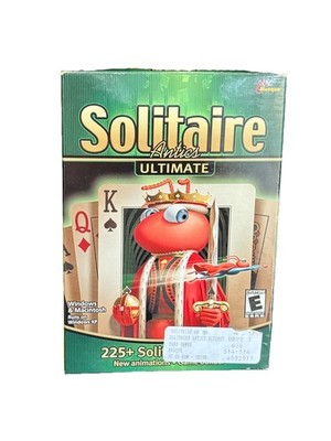 Solitaire Antics Ultimate PC CD ROM Game Big Box Windows Macintosh VTG 2004 Fun
