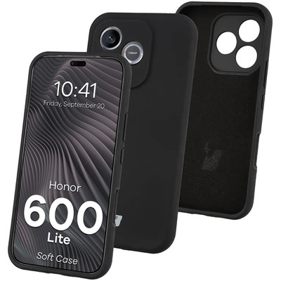 Handyhülle für Honor 600 Lite 5G Bizon Case Cover Schutzhülle Etui Hülle Schwarz