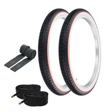 Og Lowrider Tires 24 X 2.125 Blackwhite Red Line P-123a Wtubes Rim Strips Og Lowrider Tires 24 X 2.125 Blackwhite Red Line P-123a Wtubes Rim Strips