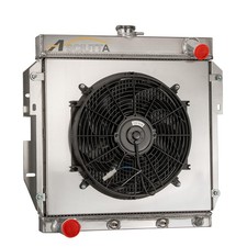 4 Row Aluminum Radiator Shroud Fan For Ford Thunderbird 1955 1956 1957 V8 Cc5557