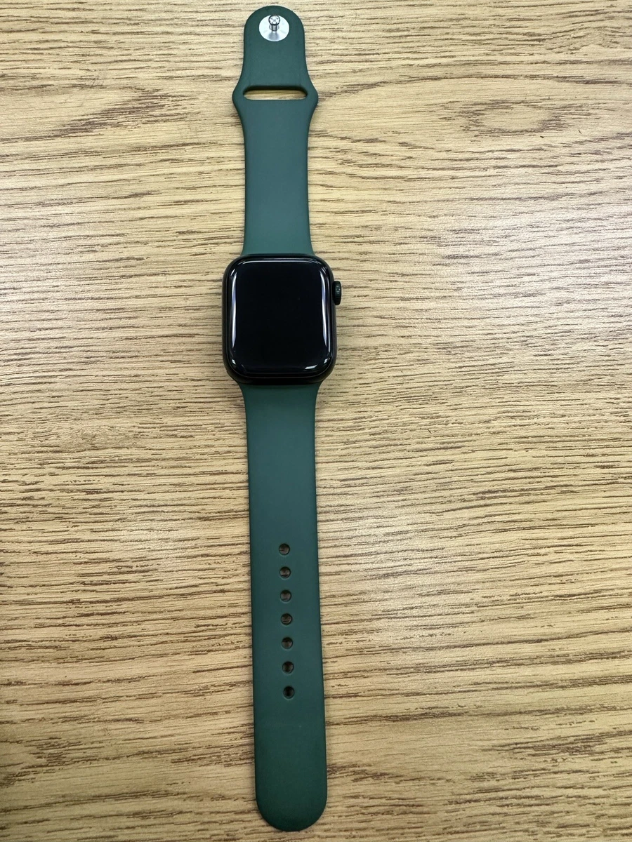 Apple Watch Series 7 41mm Green Aluminum Case Clover Sport Band