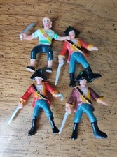 Vintage Assorted Lot of Colorful PIRATE Buccaneer Plastic Figures Swashbucklers