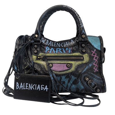 BALENCIAGA City Graffiti Small Bag Black | eBay BALENCIAGA City Graffiti Small Bag Black | eBay