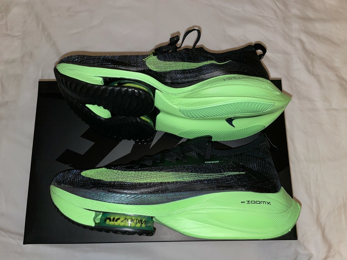 nike air zoom alphafly next black electric green