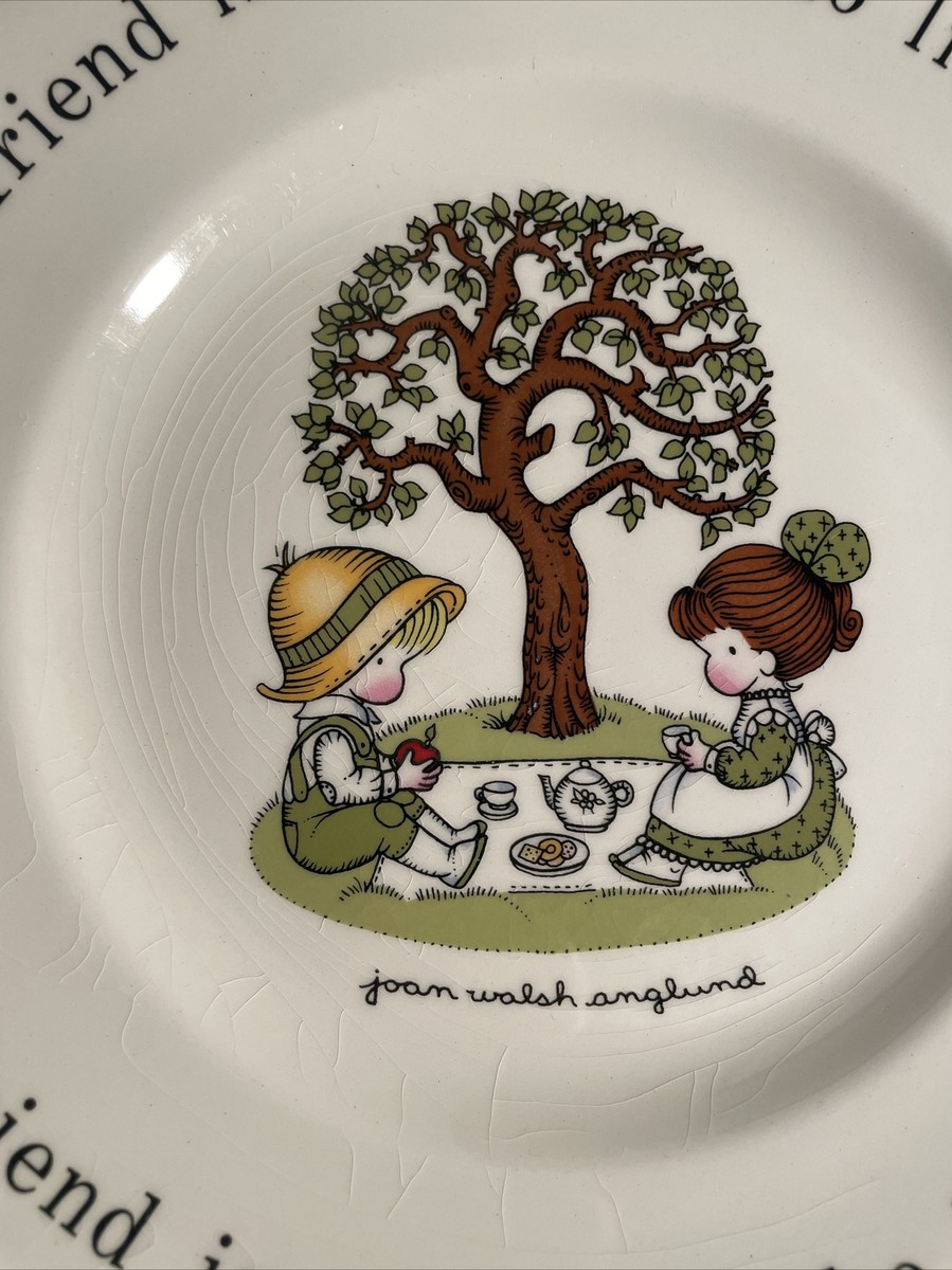 Vintage 1976 Joan Walsh Anglund Cup Bowl Plate Set A FRIEND - made