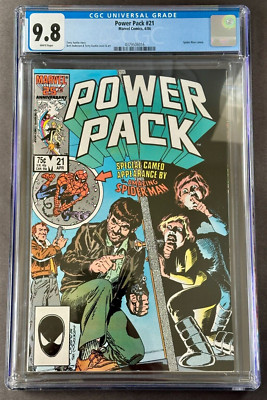 Power Pack #21 CGC 9.8 WP NM/M  ️ Marvel 1986 Spider-Man Appearance