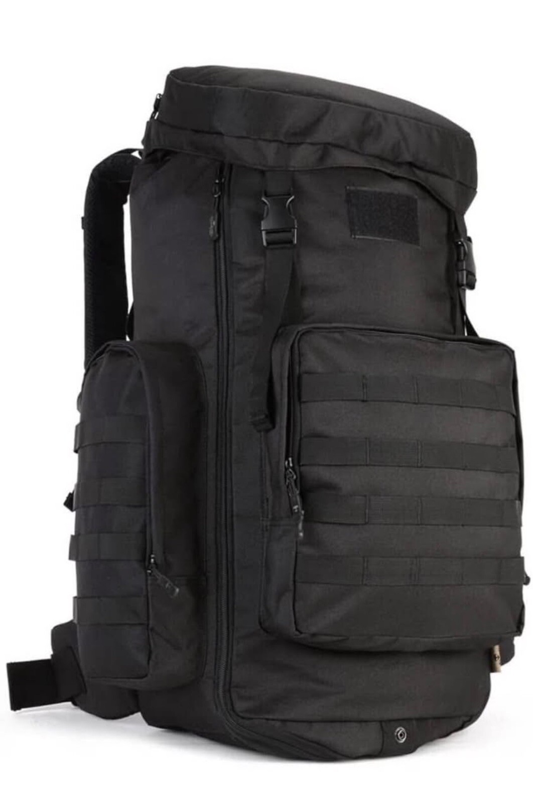 Hiking Backpack 70L Large 85L Tactical MOLLE Military Trekking Black-image