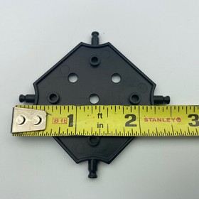 4 Micro Knex Panels Black Square Base Plates - Rare Mini K'nex Parts