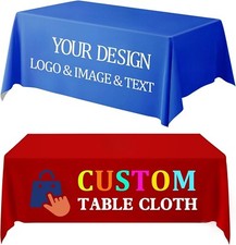Custom Tablecloth Personalized Logo Text for Birthday Wedding Anniversary Decor