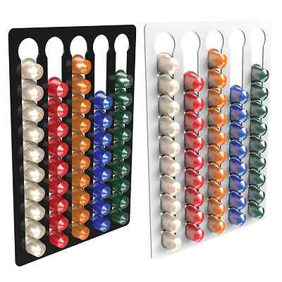5 Bay 50 Nespresso Kapsel Kaffeepad Halter Ständer Behälter Wand Display Rack