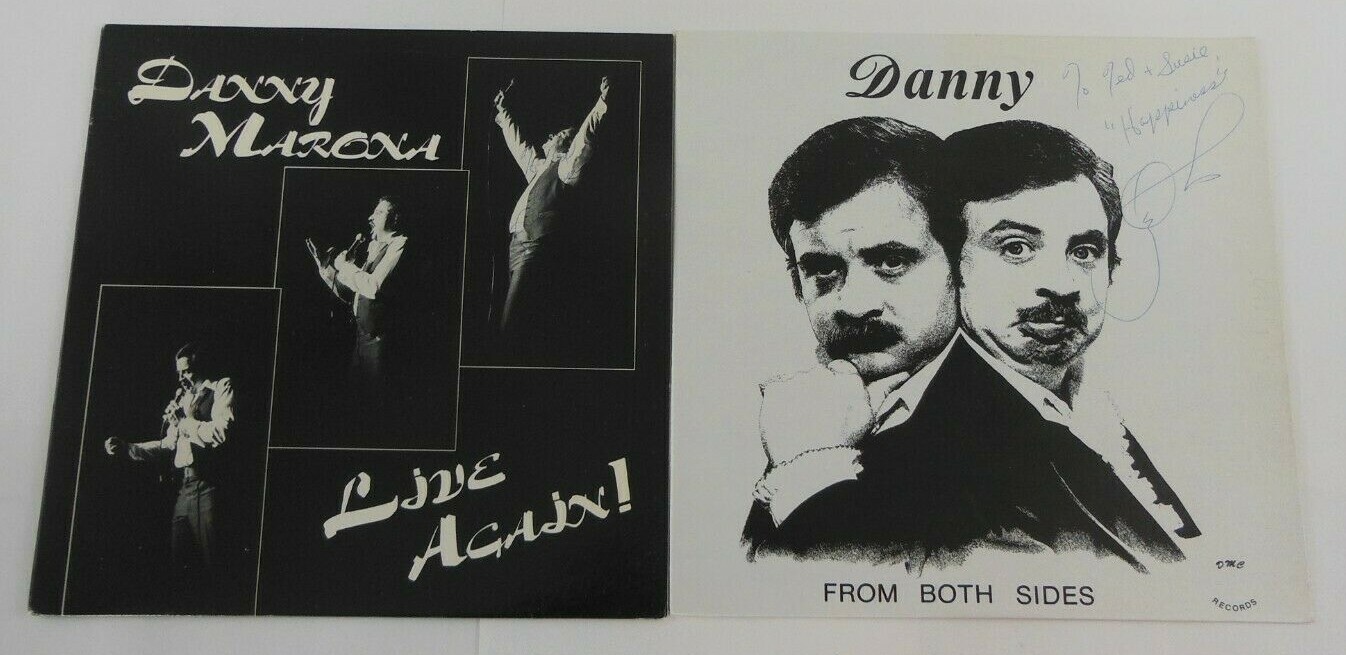 Danny Marona Vinyl Record SIGNED LOT 2 From Both Sides Live Again Autographed