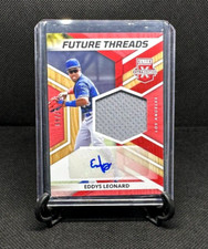 EDDYS LEONARD 2022 Panini Elite Extra Future Threads Red Patch Auto RC /49