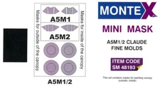 Montex 1/48 MITSUBISHI A5M1/2 "CLAUDE" CANOPY PAINT MASK Fine Molds