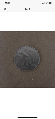 Extrem seltene Roger Bannister Laufbein und Stoppuhr 2004 50p Münze