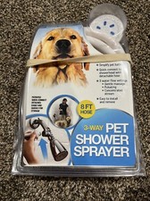 Rinse Ace 3 Way Pet Shower Sprayer with 8 Foot Hose and Quick Connect to Shower