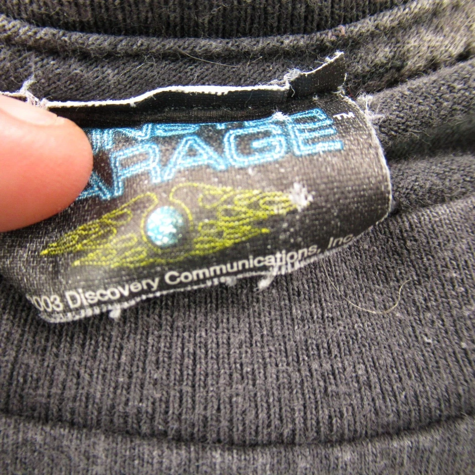 Monster Garage Shirt Mens XL Black Vintage Motorcycle 2003 Short Sleeve - Image 4 of 4