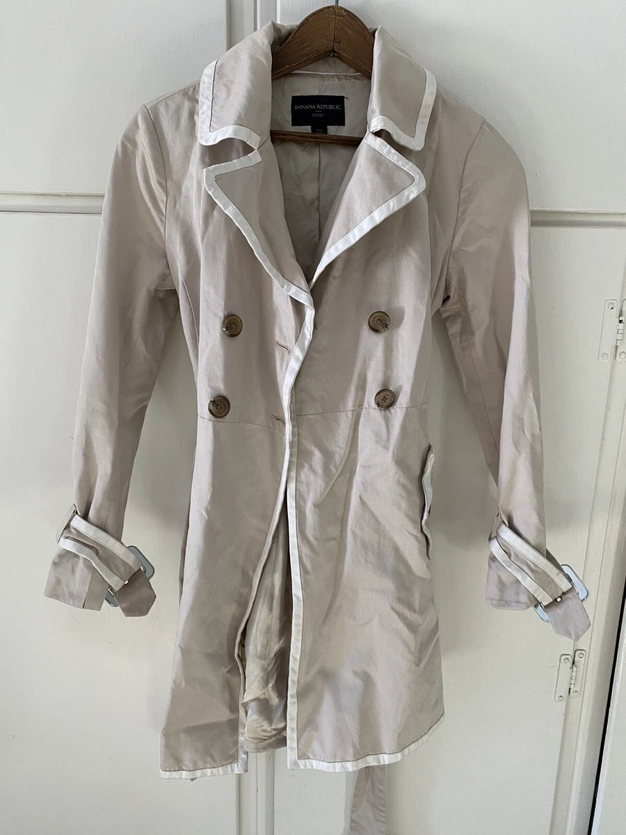 Banana Republic Women s Trench Coat Petite XS Beige