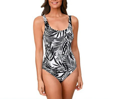 NWT Ocean Pacific Women's Tripple Back Strap One Piece Black Size 2XL 65 D251