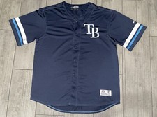 Tampa Bay Rays Fan Baseball MLB Jersey Men’s Sz XL Preowned Blue