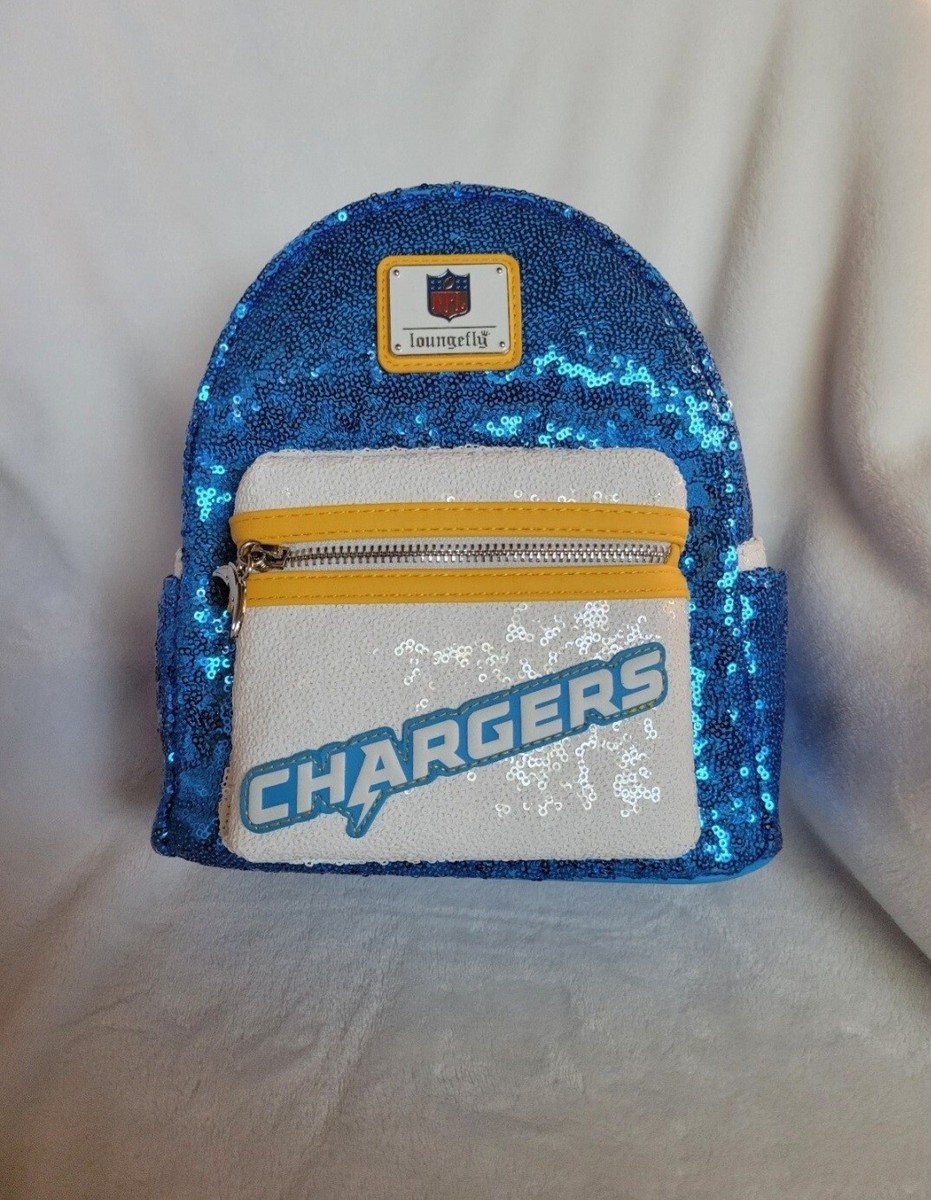 【Lounge Fly】NFL Los Angeles Chargers Sequin Mini Backpack Loungefly NFL Los Angeles Chargers Sequin Mini Backpack | eBay