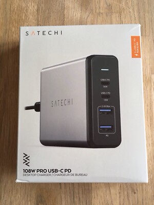 Satechi Ladegerät/Netzteil 108W mit 4 Anschlüssen ( 2xUSB-C PD/2xUSB-A ) - Grau