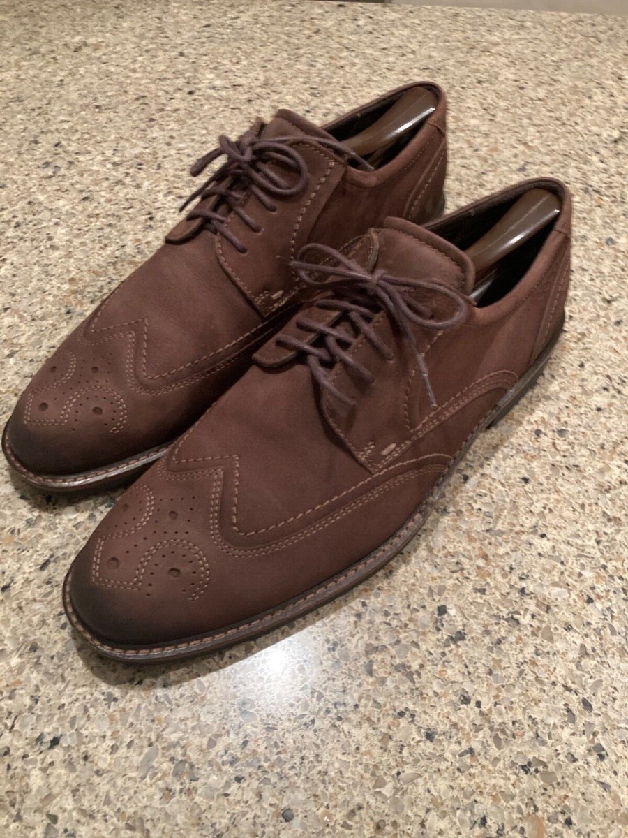 Ecco Dark Brown Leather Men\'s Oxfords 9-9.5 Ecco Oxford Shoes Men main image 2