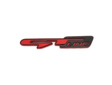 GT Line Black & Red Badge Emblem Sticker for Stinger Seltos Serento Niro Rio