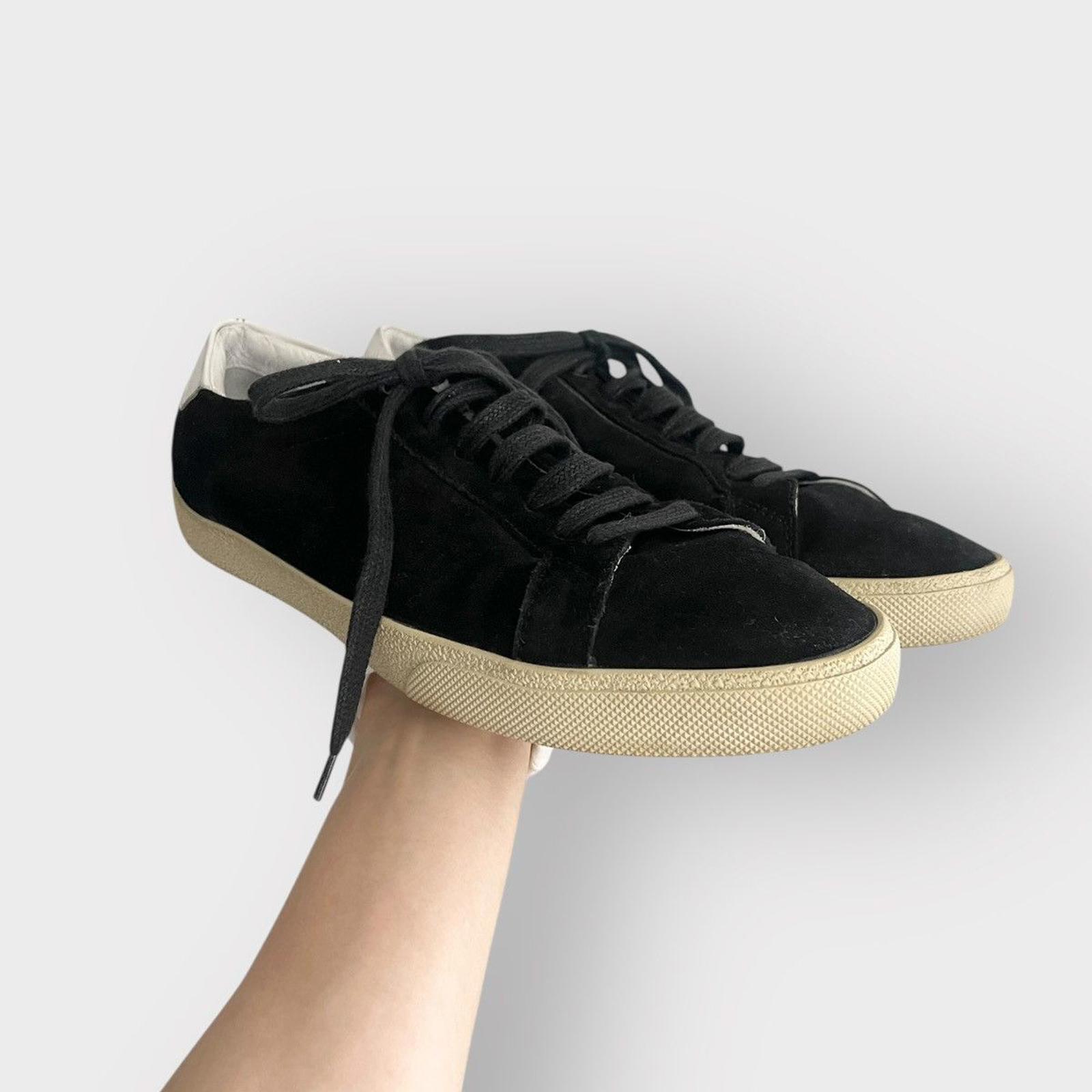 Sneakers Saint Laurent SL 06 in pelle scamosciata con rifiniture