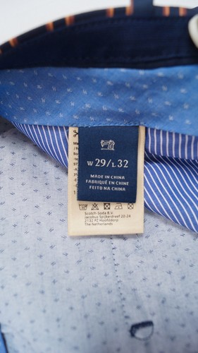 Pantaloni chino uomo SCOTCH & SODA taglia W29 L29 a righe coniche elasticizza... - Foto 6 di 7