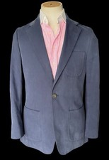 Bespoke Barrington & Ayre Sport Coat 38R Holland Sherry Soft Cotton Blue RRP£795
