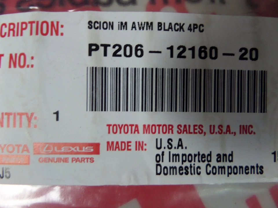 Alfombrillas para todo tipo de clima Toyota Scion Corolla iM 2016 2017 AWM genuinas OEM OE Foto 2 de 2
