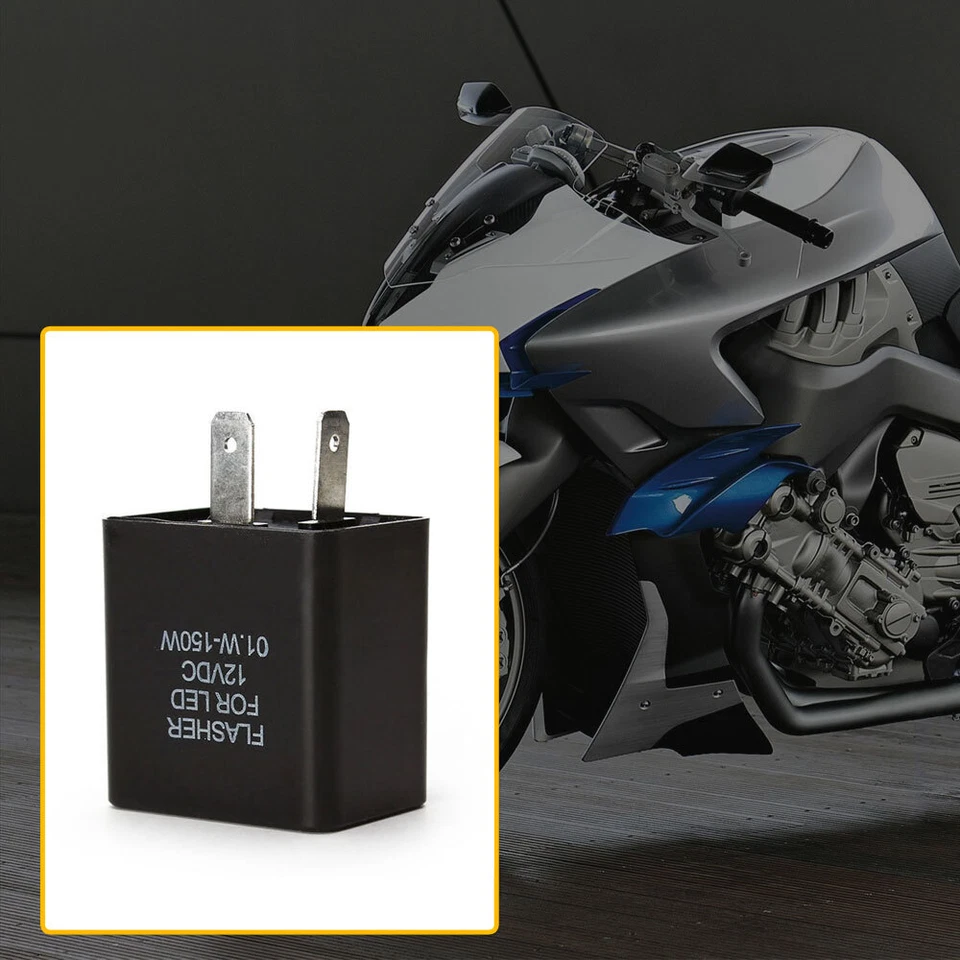 1xUniversal Motorcycle LED Flasher Relay 2 Pin Blinker Turn Signal Indicator Kit - Image 2 of 4