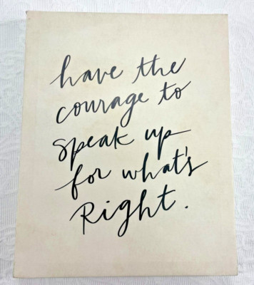 Inspirational 11 X 14 Canvas Wall Sign - Speak Up