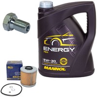 MotoröL Set 5W-30 5 Liter + ÖLfilter SH 410 + Schraube FüR BMW 3Er 316I 318I E36