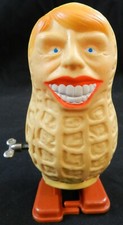 Jimmy Carter The Walking Peanut President Windup Toy - Made in Japan 1976 NOS