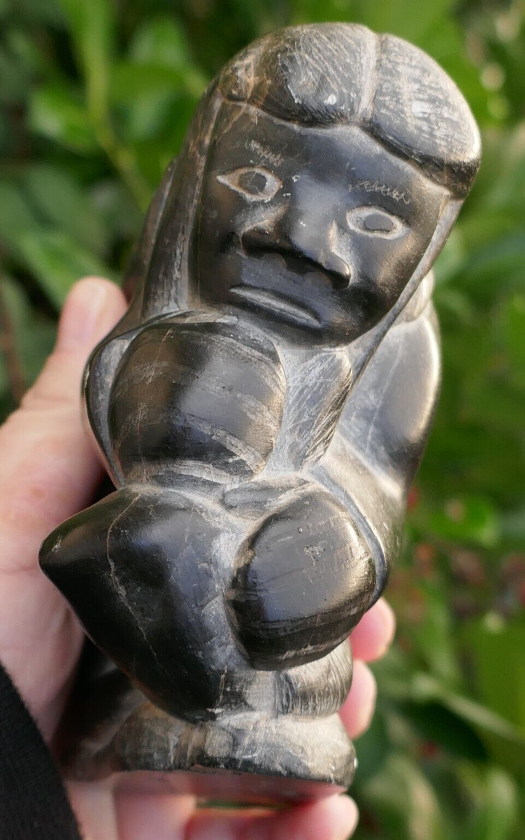 nativesons roy stone exp 美品 Vintage Johnny Roy Alaskan Inuit Native Hand Carved Soap