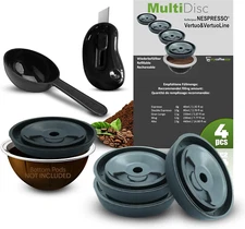Reusable Nespresso Pods Vertuo - Refillable Capsules Compatible with Vertuoline